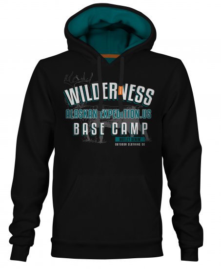 Motley Denim Romford Hoodie Black - Bluzy & bluzy z kapturem - Bluzy & Bluzy z kapturem 2XL-12XL