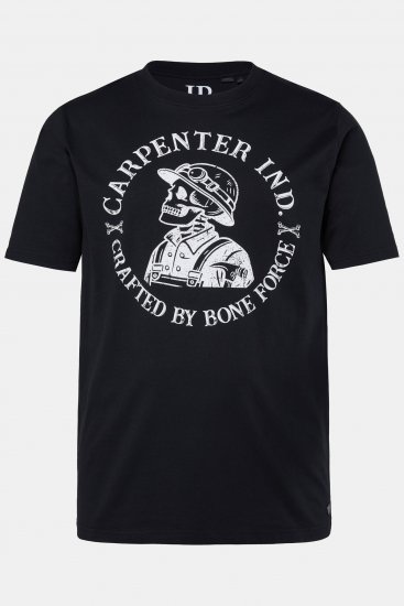 JP1880 T-Shirt Chest Print Bone Force Black - Koszulki - T-shirty meskie Duże Rozmiary - 2XL-14XL