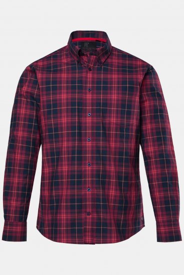 JP1880 Checked Shirt Long Sleeve Red - Koszule - Koszule 2XL-10XL