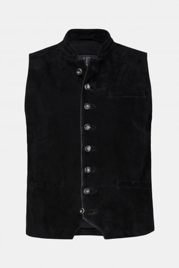 JP1880 Vest Goat Suede Traditional Black - Ubrania wizytowe - Ubrania świąteczne i wizytowe – Świętuj stylowo i wygodnie