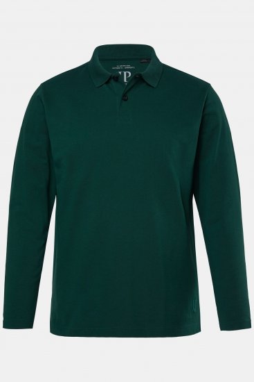 JP1880 Polo Shirt Long Sleeve Pique Dark Green - Koszulki polo - Koszulki Polo 2XL-8XL
