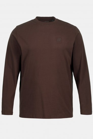 JP1880 Long Sleeve OEKO-TEX T-Shirt Brown - Koszulki - T-shirty meskie Duże Rozmiary - 2XL-14XL