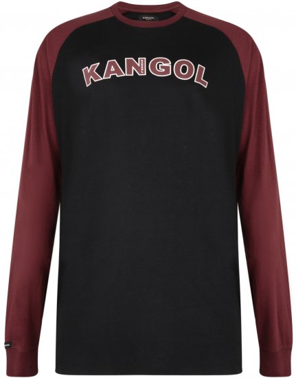 Kangol Rufio Long Sleeve T-shirt Black - Koszulki - T-shirty meskie Duże Rozmiary - 2XL-14XL