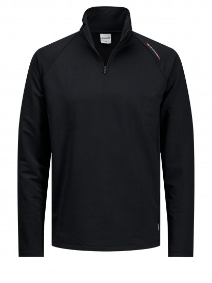 Jack & Jones Running Half Zip Sweat Black - Bluzy & bluzy z kapturem - Bluzy & Bluzy z kapturem 2XL-12XL