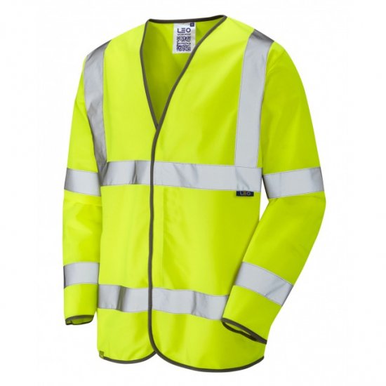 Leo Shirwell Ecoviz Sleeved Waistcoat Hi-Vis Yellow - Odzież robocza - Odzież robocza 3XL-6XL