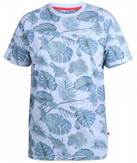 D555 Seymour T-shirt Blue - Koszulki - T-shirty meskie Duże Rozmiary - 2XL-14XL