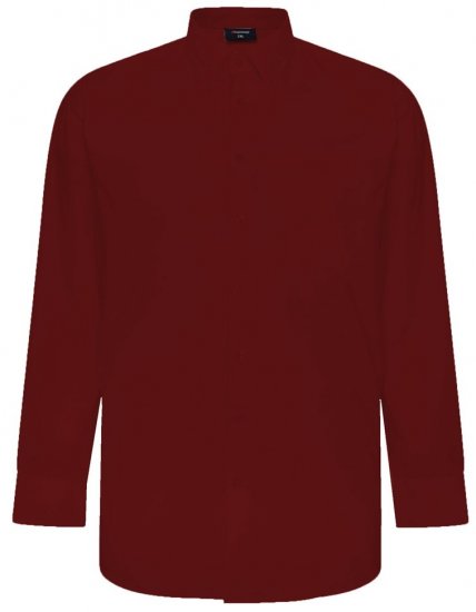 Espionage SH150 bordowa koszula z długim rękawem - Koszule - Koszule 2XL-10XL