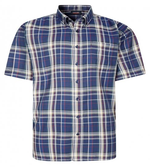 Espionage SH447 Koszula w kratę granatowy - Koszule - Koszule 2XL-10XL