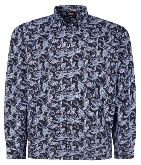 Espionage SH459 Paisley Koszula z długim rękawem granatowy/print - Koszule - Koszule 2XL-10XL