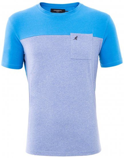 Kangol Sherwin T-shirt Blue - Koszulki - T-shirty meskie Duże Rozmiary - 2XL-14XL