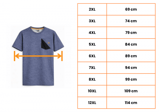 Motley Denim Milan T-shirt Jasny indygo - Koszulki - T-shirty meskie Duże Rozmiary - 2XL-14XL