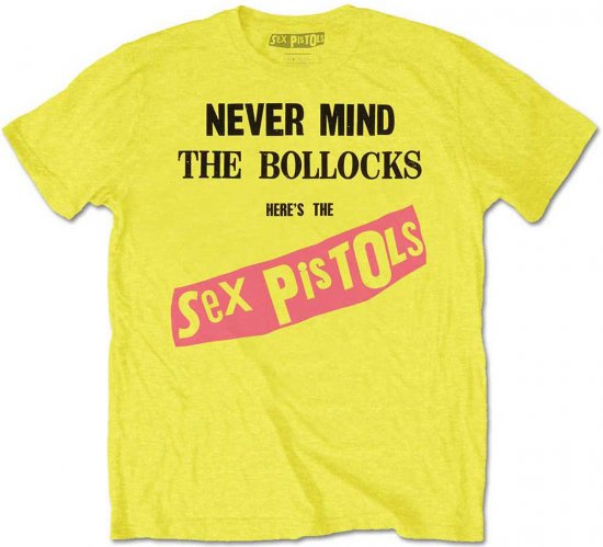 Sex Pistols Never Mind The Bollocks T-shirt Yellow - Koszulki - T-shirty meskie Duże Rozmiary - 2XL-14XL