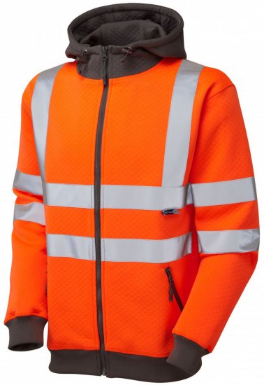 Leo Saunton Hooded Sweatshirt Hi-Vis Orange - Odzież robocza - Odzież robocza 3XL-6XL