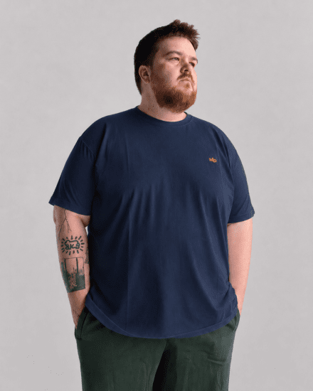 Motley Denim Stockholm T-shirt Dark Indigo - Koszulki - T-shirty meskie Duże Rozmiary - 2XL-14XL