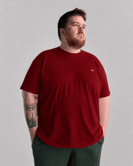 Motley Denim Stockholm T-shirt Red - Koszulki - T-shirty meskie Duże Rozmiary - 2XL-14XL