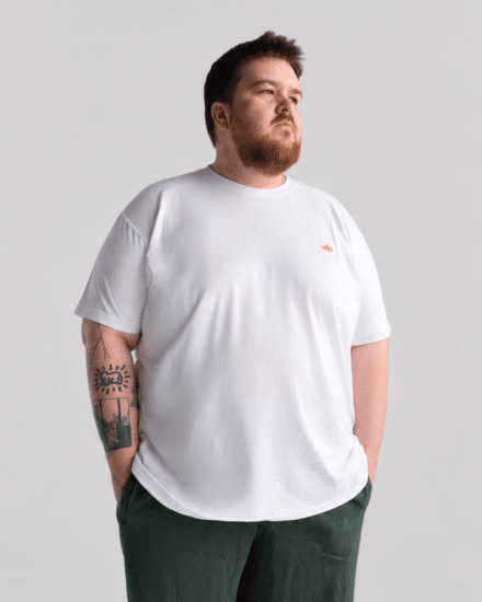 Motley Denim Stockholm T-shirt White - Koszulki - T-shirty meskie Duże Rozmiary - 2XL-14XL