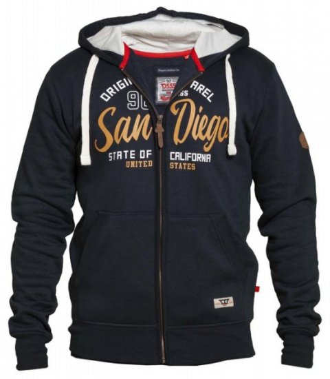 D555 Stockton Hoodie Navy - Bluzy & bluzy z kapturem - Bluzy & Bluzy z kapturem 2XL-12XL