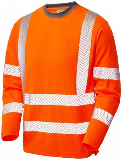 Leo Capstone Coolviz Plus Long Sleeve T-shirt Hi-Vis Orange - Odzież robocza - Odzież robocza 3XL-6XL