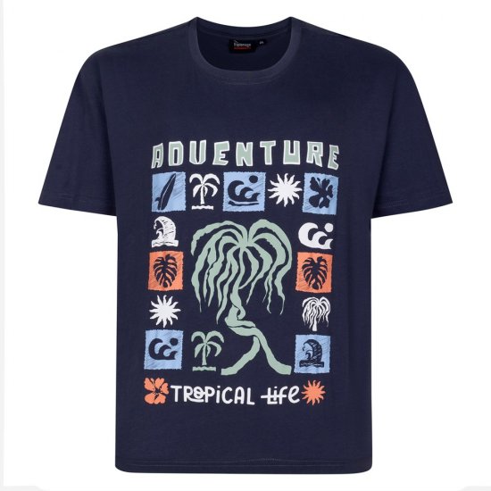Espionage T448 adventure koszulka z nadrukiem łupkowy szary - Koszulki - T-shirty meskie Duże Rozmiary - 2XL-14XL