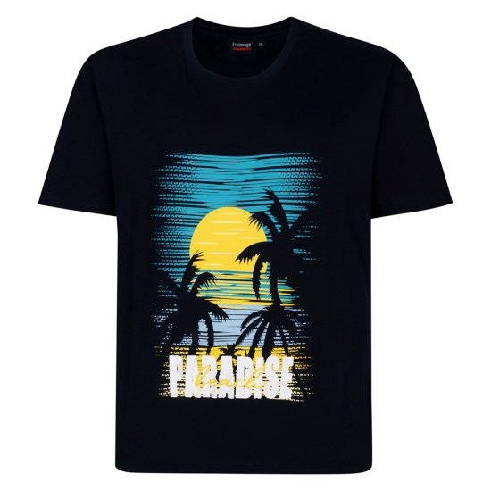 Espionage T448 paradise koszulka z nadrukiem granatowy - Koszulki - T-shirty meskie Duże Rozmiary - 2XL-14XL