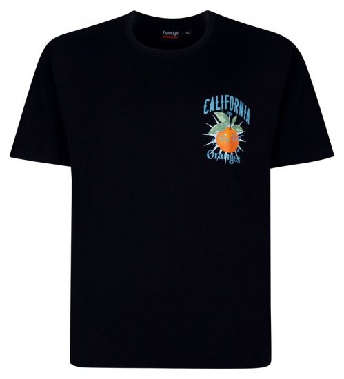 Espionage T449 California Oranges Koszulka z nadrukiem granatowy - Koszulki - T-shirty meskie Duże Rozmiary - 2XL-14XL