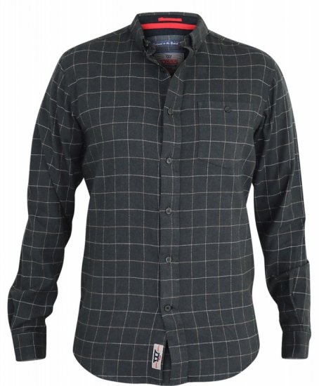D555 Taylor Long Sleeve Shirt Charcoal - Koszule - Koszule 2XL-10XL