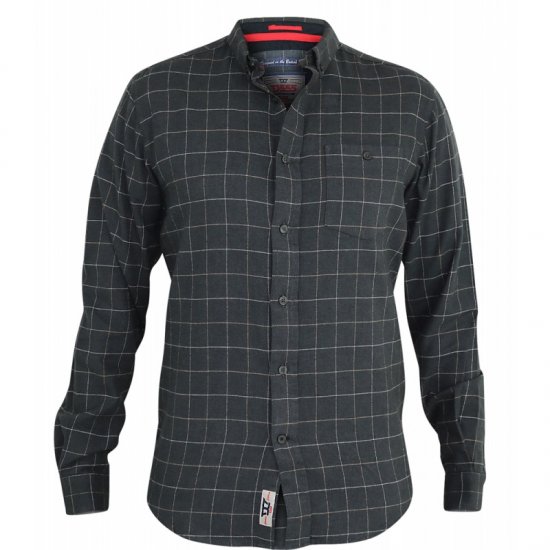 D555 Taylor Long Sleeve Shirt Charcoal - Koszule - Koszule 2XL-10XL