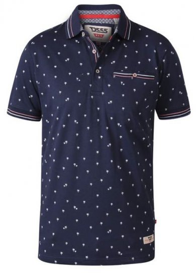 D555 Thames Polo With Chest Pocket Navy - Koszulki polo - Koszulki Polo 2XL-8XL