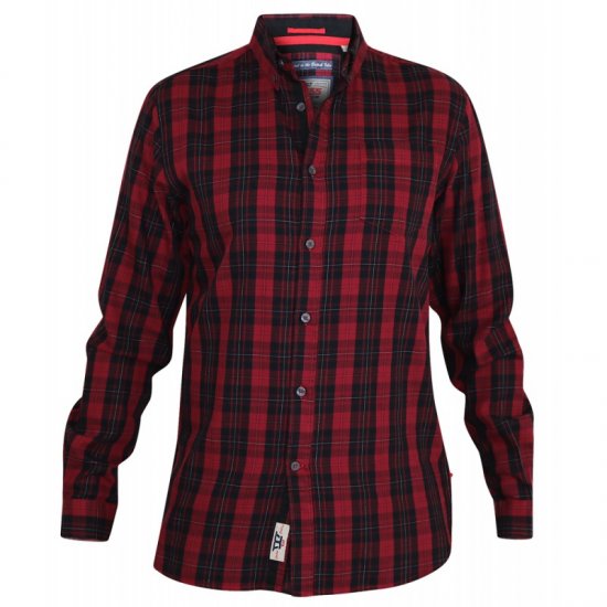 D555 Theo Long Sleeve Check Shirt - Koszule - Koszule 2XL-10XL
