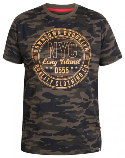D555 Thompson T-shirt Jungle Camo - Koszulki - T-shirty meskie Duże Rozmiary - 2XL-14XL