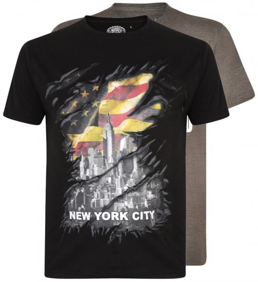 Kam Jeans 5312 T-shirt 2-pack - Koszulki - T-shirty meskie Duże Rozmiary - 2XL-14XL