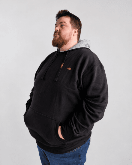 Motley Denim Riga Hoodie Black - Bluzy & bluzy z kapturem - Bluzy & Bluzy z kapturem 2XL-12XL