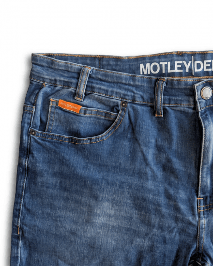 Motley Denim Soho 5-Pocket Jeans Blue Wash - Dżinsy & spodnie - Dżinsy i Spodnie - W40-W70