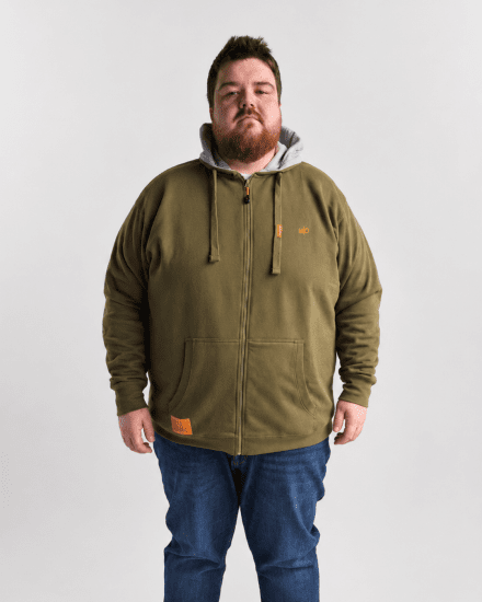 Motley Denim Copenhagen Hoodie Dark Khaki - Bluzy & bluzy z kapturem - Bluzy & Bluzy z kapturem 2XL-12XL
