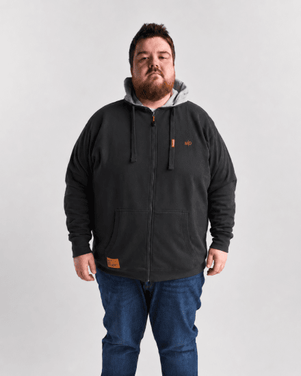Motley Denim Copenhagen Hoodie Charcoal - Bluzy & bluzy z kapturem - Bluzy & Bluzy z kapturem 2XL-12XL
