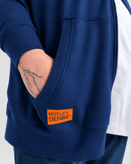 Motley Denim Copenhagen Hoodie Royal Blue - Bluzy & bluzy z kapturem - Bluzy & Bluzy z kapturem 2XL-12XL