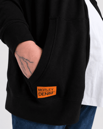 Motley Denim Copenhagen Hoodie Black - Bluzy & bluzy z kapturem - Bluzy & Bluzy z kapturem 2XL-12XL