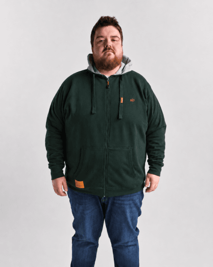 Motley Denim Copenhagen Hoodie Racing Green - Bluzy & bluzy z kapturem - Bluzy & Bluzy z kapturem 2XL-12XL