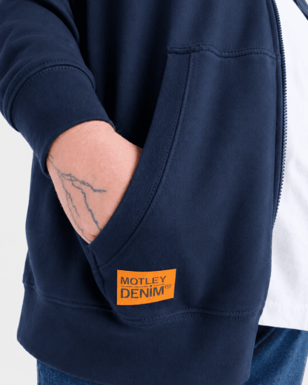Motley Denim Copenhagen Hoodie Dark Indigo - Bluzy & bluzy z kapturem - Bluzy & Bluzy z kapturem 2XL-12XL