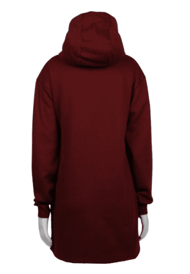 Nora Mikken KRISTINA Long Hoodie Burgundy - Bluzy & bluzy z kapturem - 