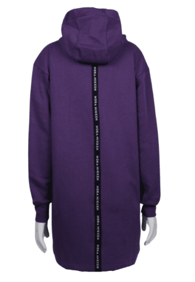 Nora Mikken KADRI WHITE Long Hoodie Purple - Bluzy & bluzy z kapturem - 