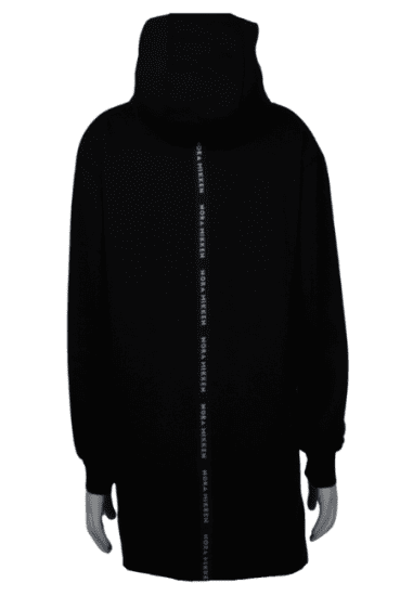 Nora Mikken KADRI Long Hoodie Black - Bluzy & bluzy z kapturem - 