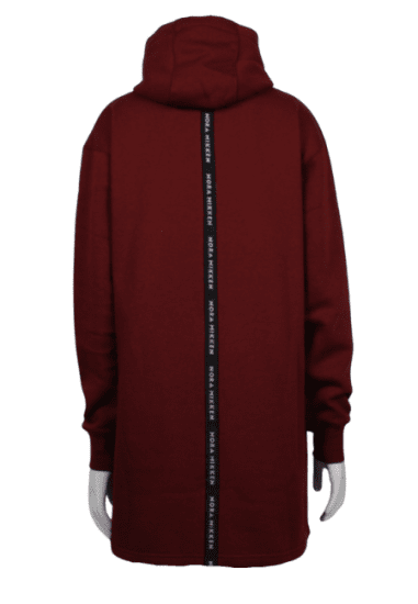 Nora Mikken KADRI Long Hoodie Burgundy - Bluzy & bluzy z kapturem - 