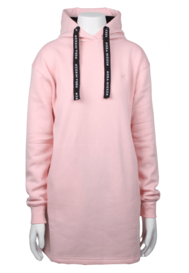 Nora Mikken KRISTINA Long Hoodie Pink - Bluzy & bluzy z kapturem - 