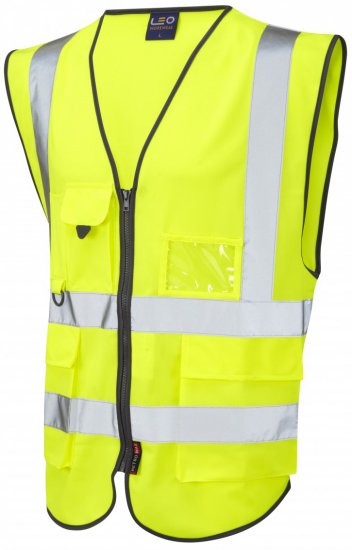 Leo Lynton Superior Waistcoat Hi-Vis Yellow - Odzież robocza - Odzież robocza 3XL-6XL