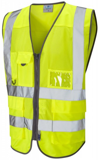 Leo Cobbaton Coolviz Superior Waistcoat Hi-Vis Yellow - Odzież robocza - Odzież robocza 3XL-6XL