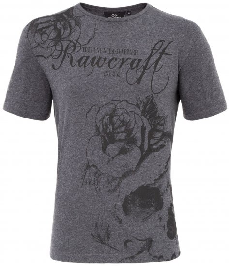 Rawcraft Webling T-shirt Charcoal - Koszulki - T-shirty meskie Duże Rozmiary - 2XL-14XL