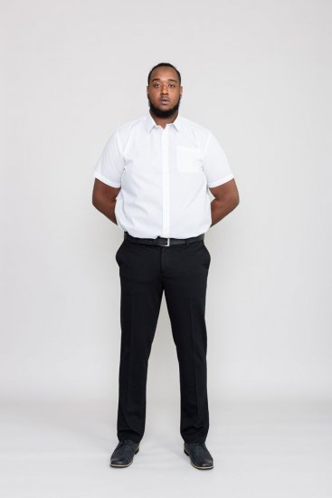 D555 Yarmouth Four Way Stretch Trouser With Flexible Waistband Black - Dżinsy & spodnie - Dżinsy i Spodnie - W40-W70