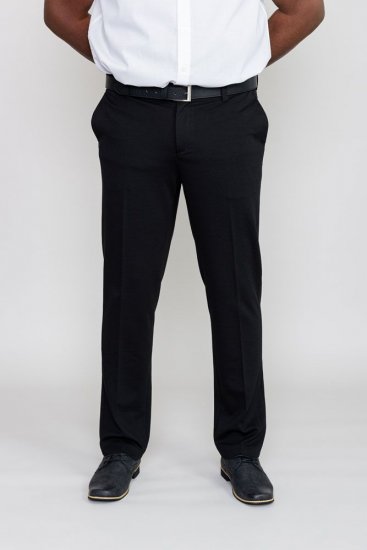 D555 Yarmouth Four Way Stretch Trouser With Flexible Waistband Black - Dżinsy & spodnie - Dżinsy i Spodnie - W40-W70