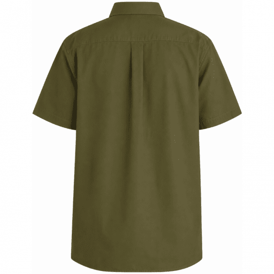 Motley Denim Zagreb Koszula z krótkim rękawem Ciemny khaki - Koszule - Koszule 2XL-10XL